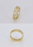 Elegant Openwork Gold Band Ring